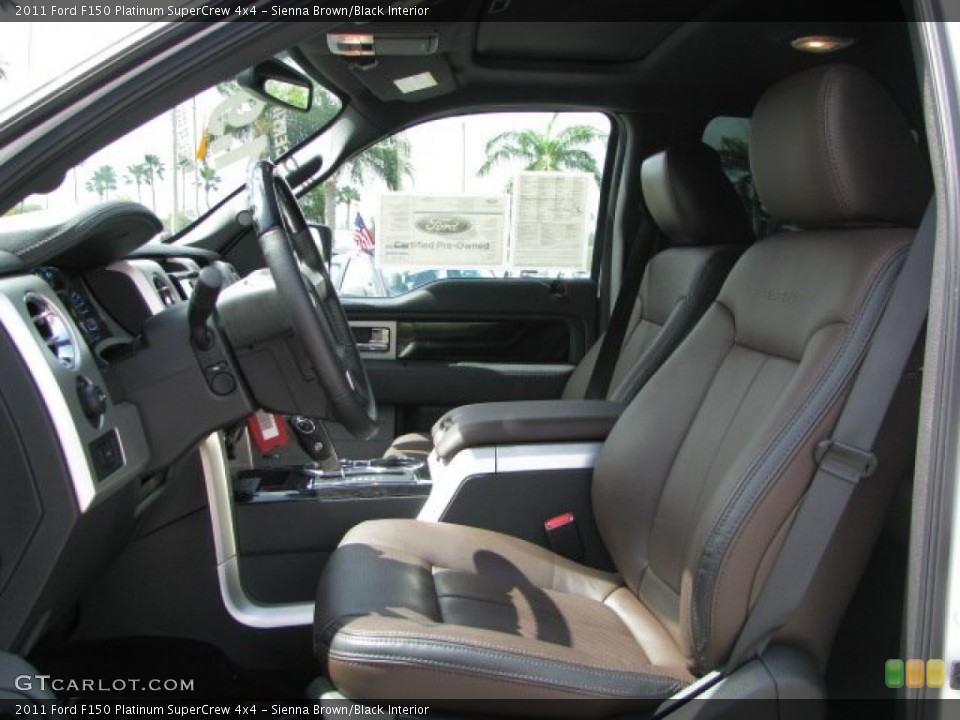 Sienna Brown/Black Interior Front Seat for the 2011 Ford F150 Platinum SuperCrew 4x4 #62104844