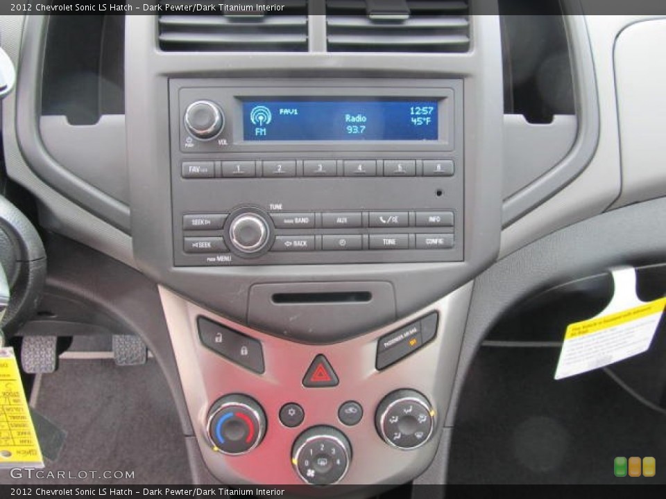 Dark Pewter/Dark Titanium Interior Controls for the 2012 Chevrolet Sonic LS Hatch #62106275