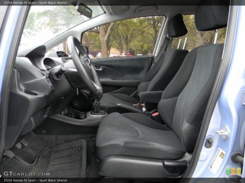Sport Black Interior Front Seat for the 2009 Honda Fit Sport #62106689