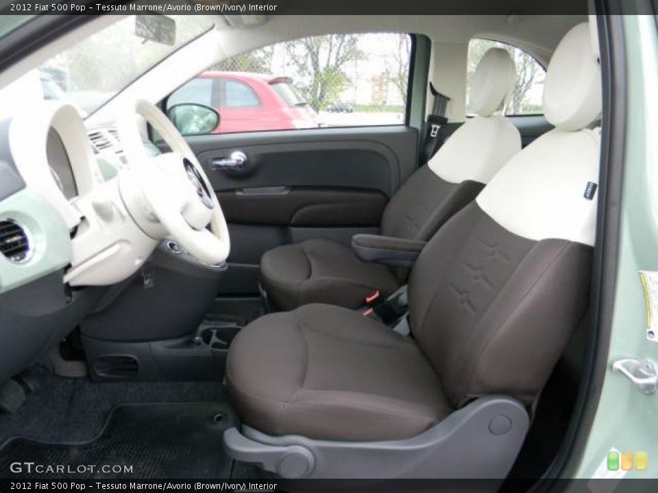 Tessuto Marrone/Avorio (Brown/Ivory) Interior Front Seat for the 2012 Fiat 500 Pop #62108276