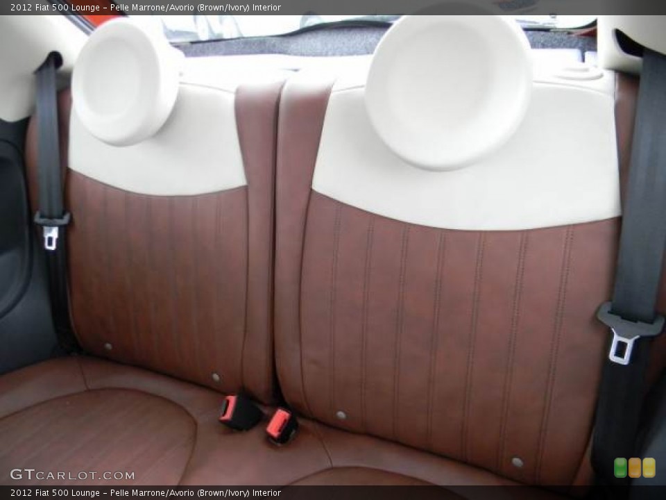 Pelle Marrone/Avorio (Brown/Ivory) Interior Rear Seat for the 2012 Fiat 500 Lounge #62108364