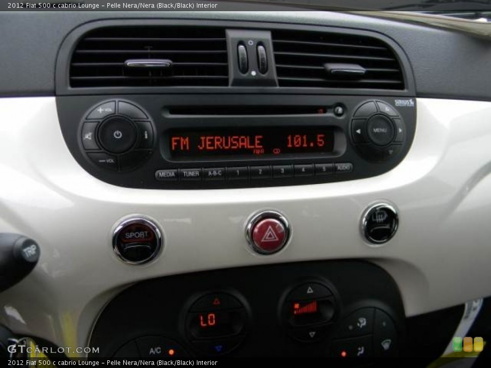 Pelle Nera/Nera (Black/Black) Interior Audio System for the 2012 Fiat 500 c cabrio Lounge #62108600