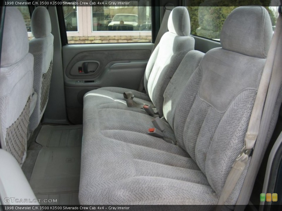 Gray Interior Rear Seat for the 1998 Chevrolet C/K 3500 K3500 Silverado Crew Cab 4x4 #62109476