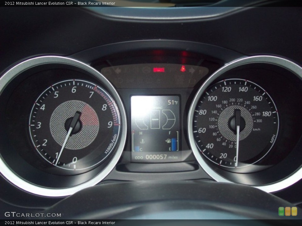 Black Recaro Interior Gauges for the 2012 Mitsubishi Lancer Evolution GSR #62110485