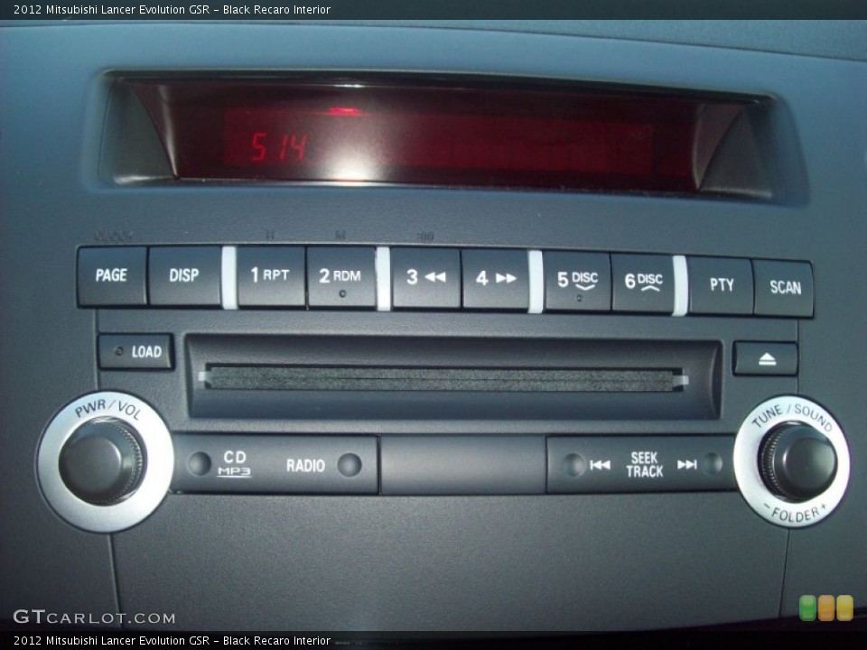 Black Recaro Interior Audio System for the 2012 Mitsubishi Lancer Evolution GSR #62110523