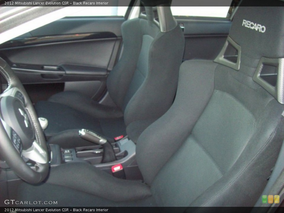 Black Recaro Interior Photo for the 2012 Mitsubishi Lancer Evolution GSR #62110562