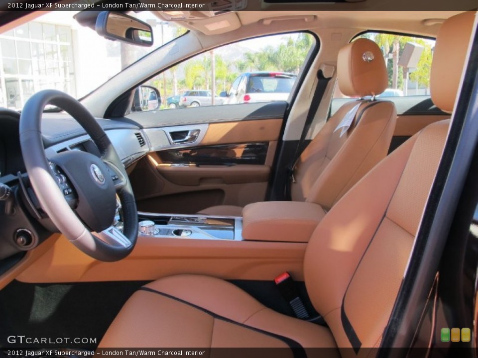 London Tan/Warm Charcoal Interior Front Seat for the 2012 Jaguar XF Supercharged #62114615