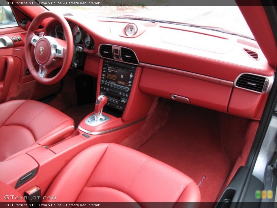 Carrera Red Interior Dashboard for the 2011 Porsche 911 Turbo S Coupe #62114888
