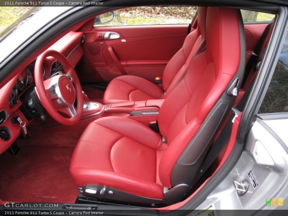 Carrera Red Interior Photo for the 2011 Porsche 911 Turbo S Coupe #62114909