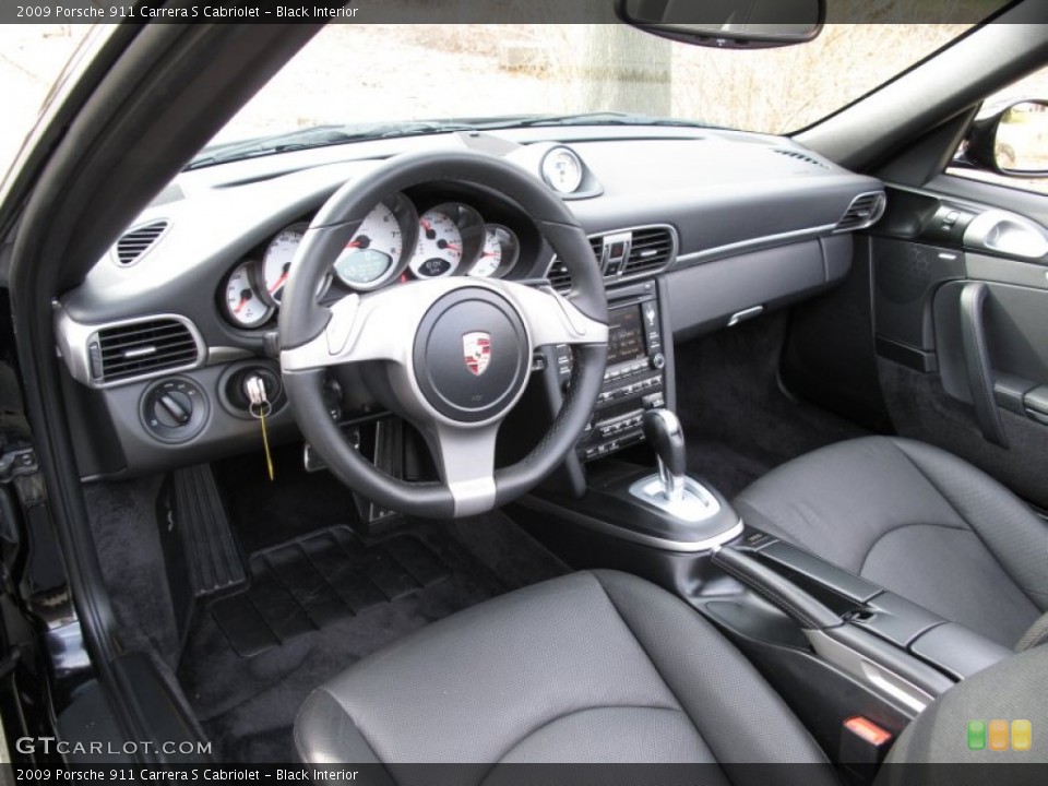 Black Interior Dashboard for the 2009 Porsche 911 Carrera S Cabriolet #62115011