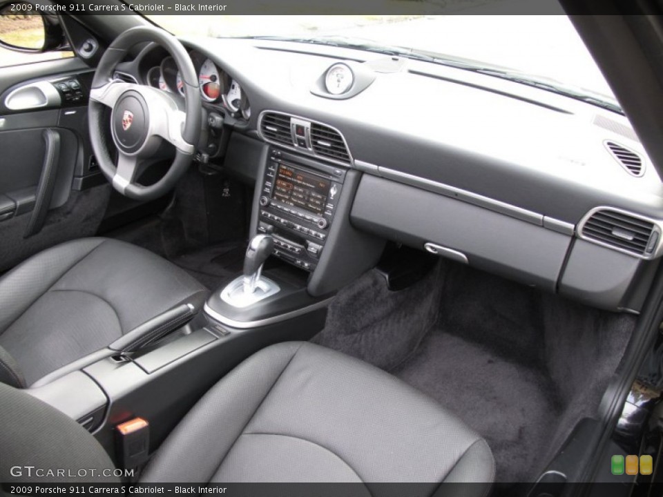 Black Interior Dashboard for the 2009 Porsche 911 Carrera S Cabriolet #62115062