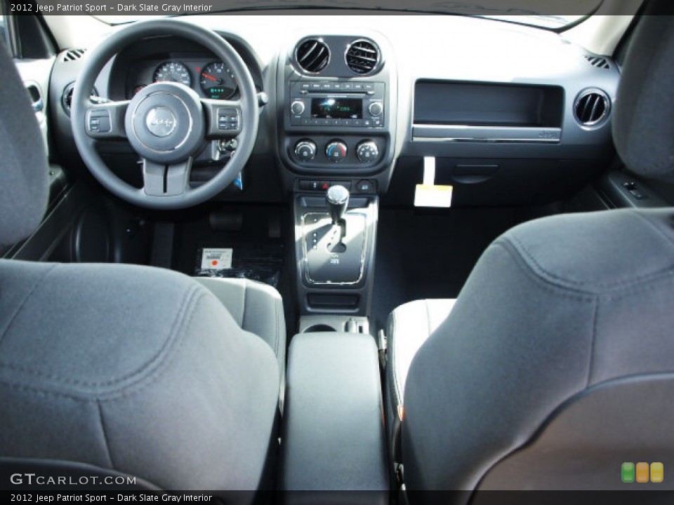 Dark Slate Gray Interior Dashboard for the 2012 Jeep Patriot Sport #62116774