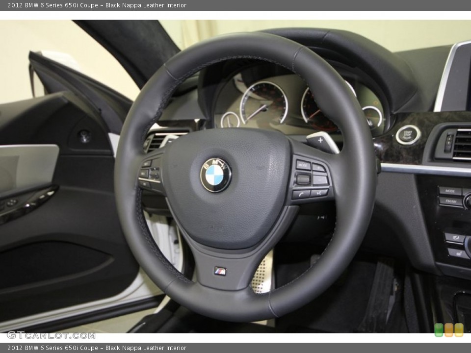 Black Nappa Leather Interior Steering Wheel for the 2012 BMW 6 Series 650i Coupe #62117470