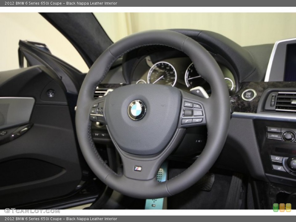 Black Nappa Leather Interior Steering Wheel for the 2012 BMW 6 Series 650i Coupe #62118966