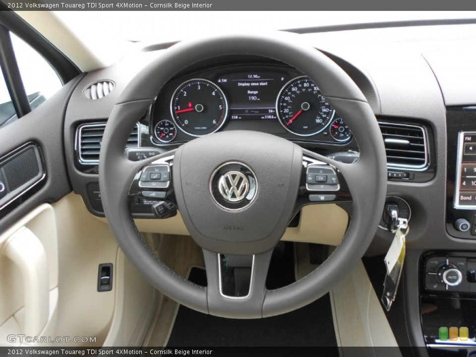 Cornsilk Beige Interior Steering Wheel for the 2012 Volkswagen Touareg TDI Sport 4XMotion #62119038