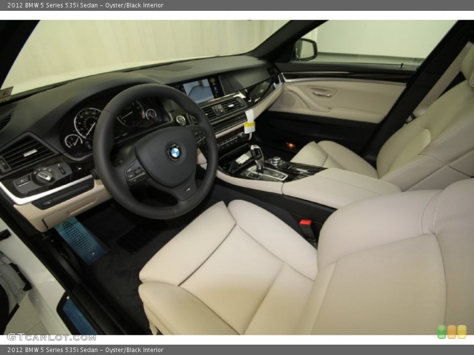 Oyster/Black Interior Front Seat for the 2012 BMW 5 Series 535i Sedan #62119071