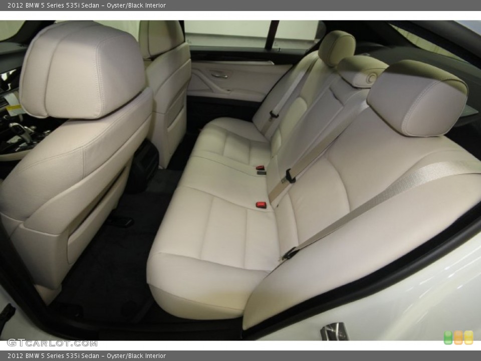 Oyster/Black Interior Rear Seat for the 2012 BMW 5 Series 535i Sedan #62119082