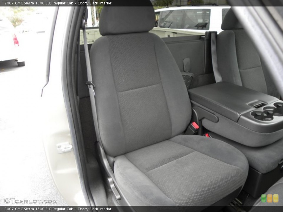Ebony Black Interior Front Seat for the 2007 GMC Sierra 1500 SLE Regular Cab #62121100