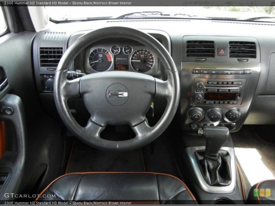 Ebony Black/Morroco Brown Interior Steering Wheel for the 2006 Hummer H3  #62122191
