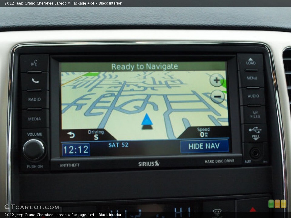 Black Interior Navigation for the 2012 Jeep Grand Cherokee Laredo X Package 4x4 #62123096