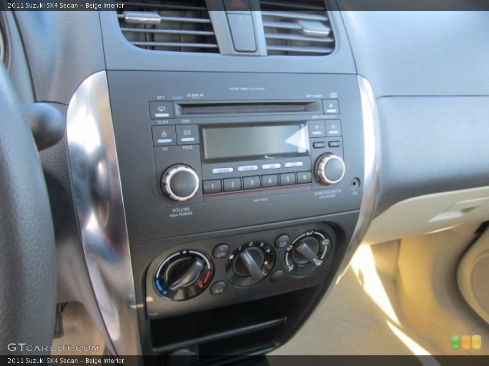 Beige Interior Controls for the 2011 Suzuki SX4 Sedan #62124914