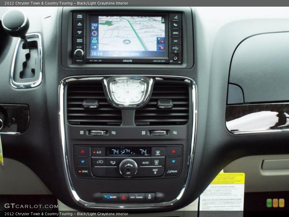 Black/Light Graystone Interior Controls for the 2012 Chrysler Town & Country Touring #62124920