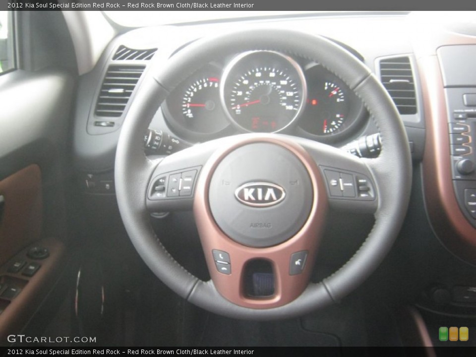 Red Rock Brown Cloth/Black Leather Interior Steering Wheel for the 2012 Kia Soul Special Edition Red Rock #62127682