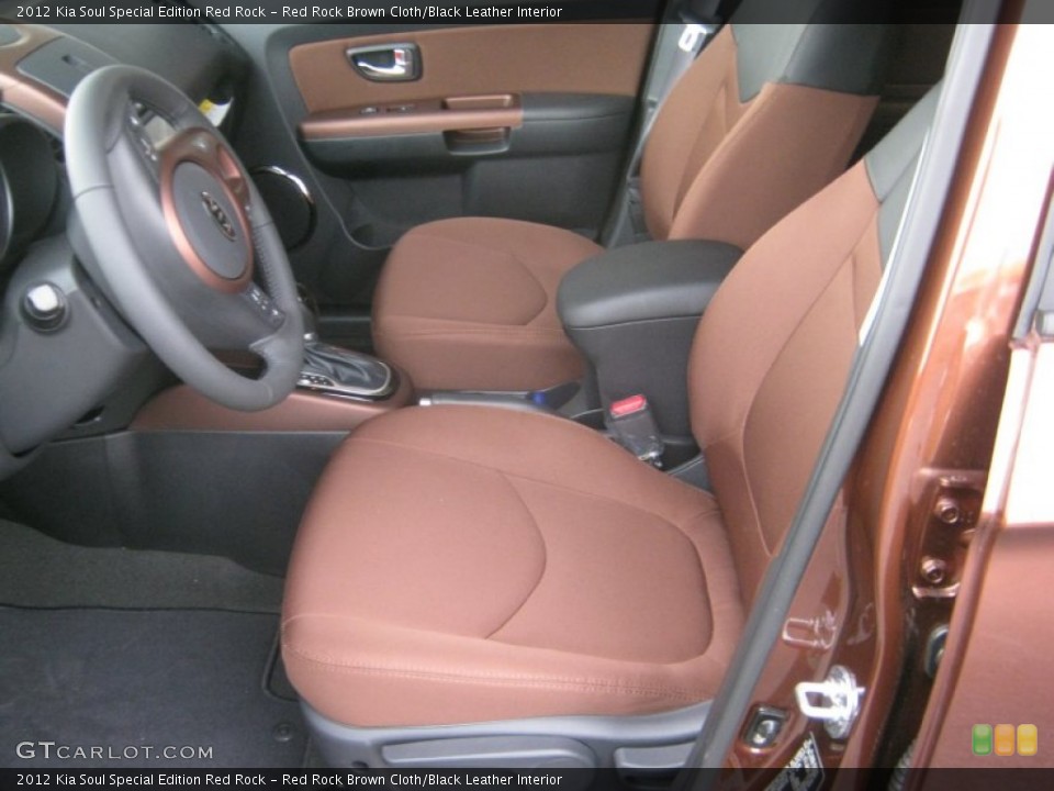 Red Rock Brown Cloth/Black Leather Interior Front Seat for the 2012 Kia Soul Special Edition Red Rock #62127707