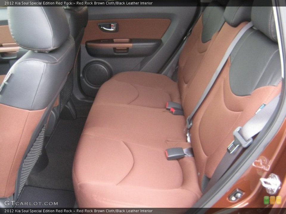 Red Rock Brown Cloth/Black Leather Interior Rear Seat for the 2012 Kia Soul Special Edition Red Rock #62127716