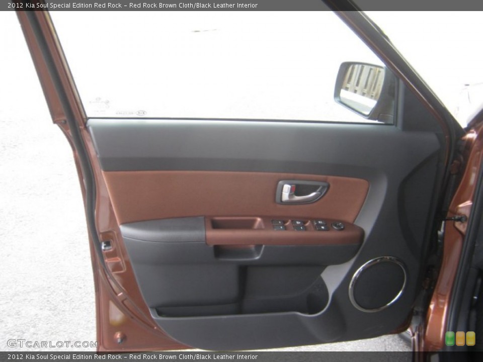 Red Rock Brown Cloth/Black Leather Interior Door Panel for the 2012 Kia Soul Special Edition Red Rock #62127725