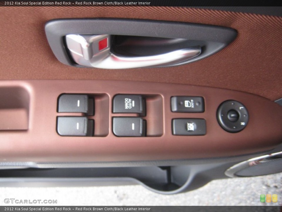 Red Rock Brown Cloth/Black Leather Interior Controls for the 2012 Kia Soul Special Edition Red Rock #62127733