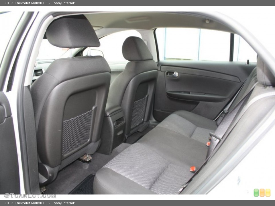 Ebony Interior Rear Seat for the 2012 Chevrolet Malibu LT #62132539
