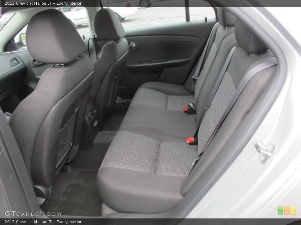 Ebony Interior Rear Seat for the 2012 Chevrolet Malibu LT #62137395