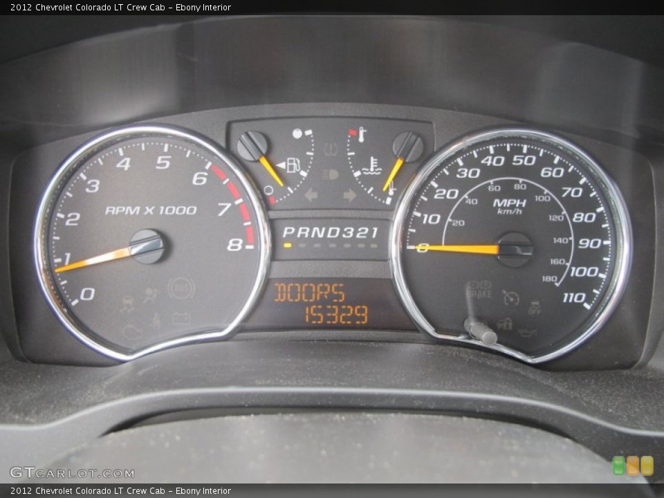 Ebony Interior Gauges for the 2012 Chevrolet Colorado LT Crew Cab #62137622