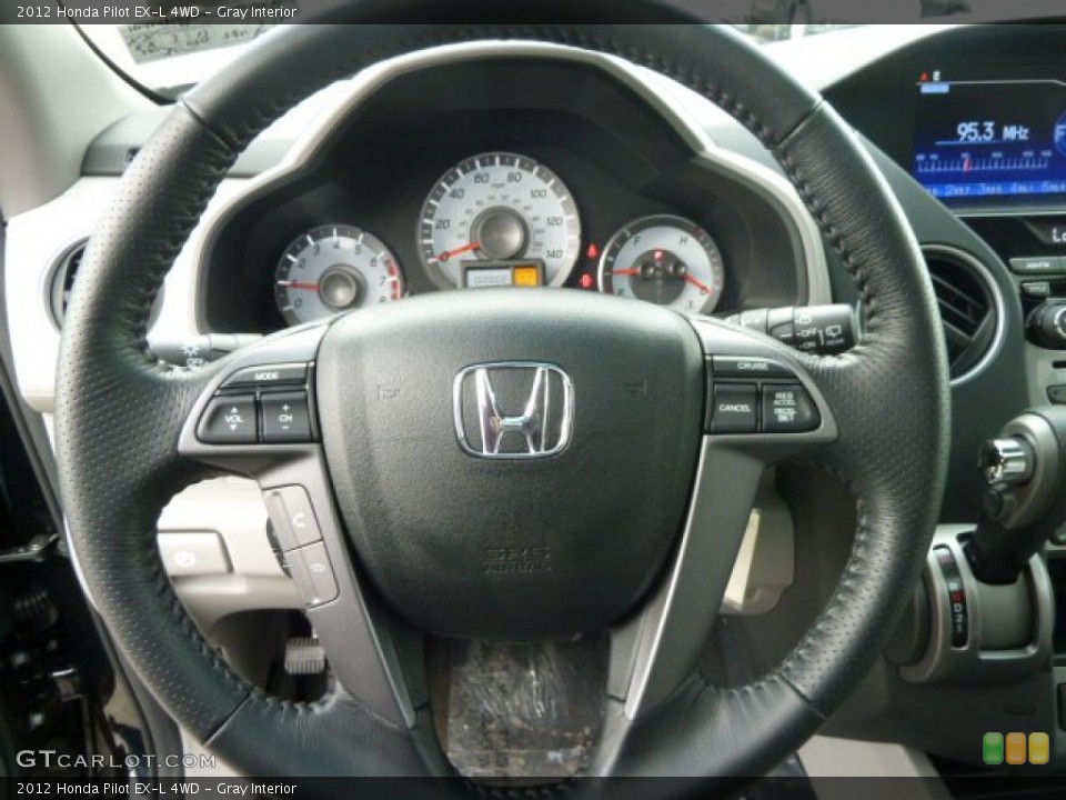 Gray Interior Steering Wheel for the 2012 Honda Pilot EX-L 4WD #62139786