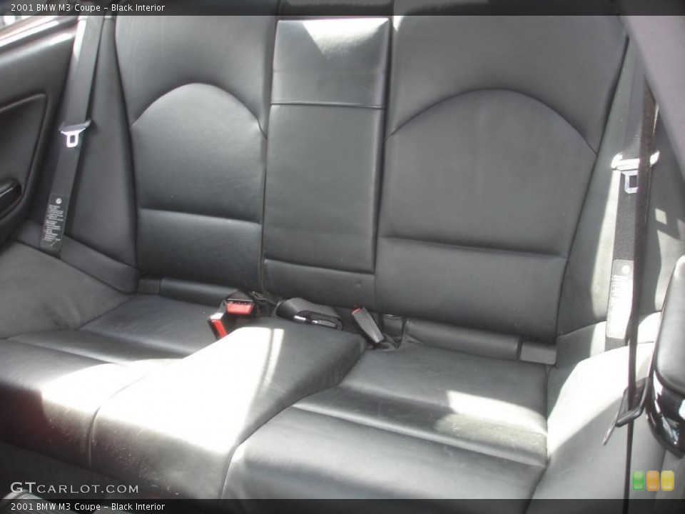 Black Interior Rear Seat for the 2001 BMW M3 Coupe #62142297