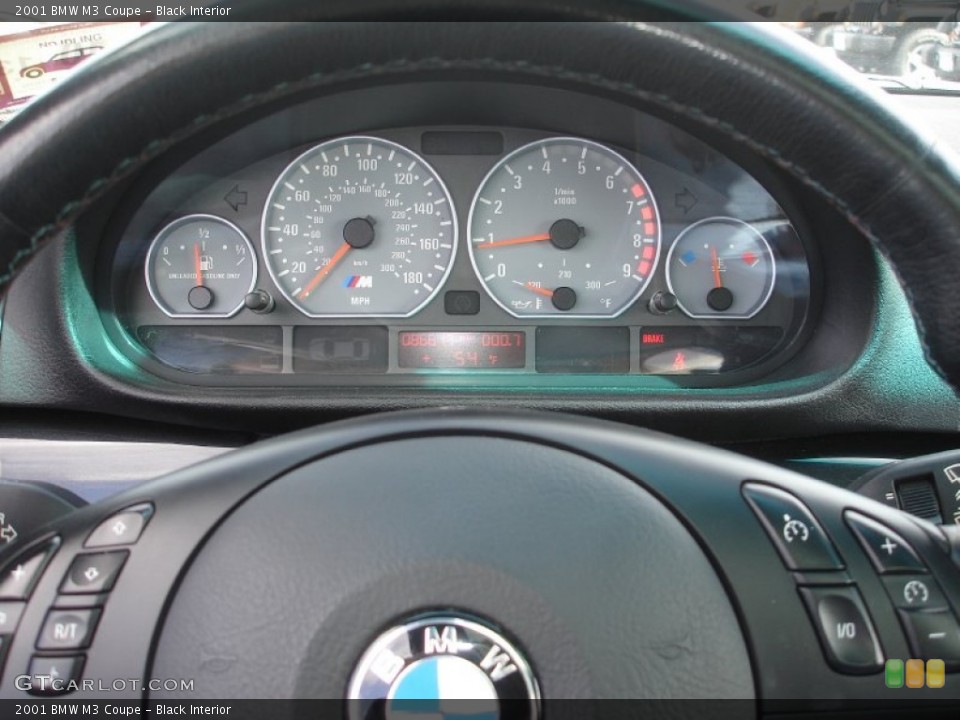 Black Interior Gauges for the 2001 BMW M3 Coupe #62142318