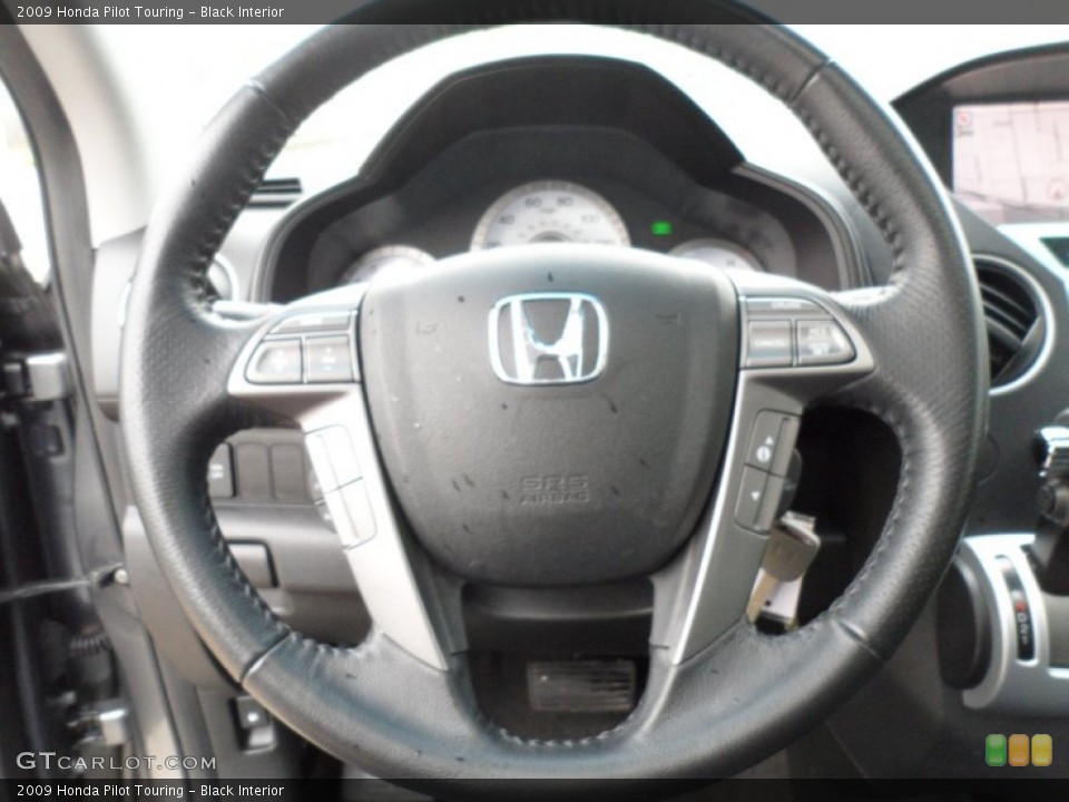 Black Interior Steering Wheel for the 2009 Honda Pilot Touring #62143550