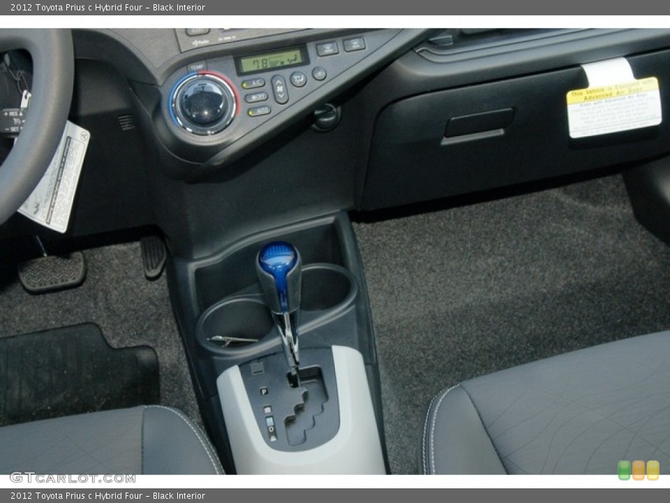Black Interior Transmission for the 2012 Toyota Prius c Hybrid Four #62147820