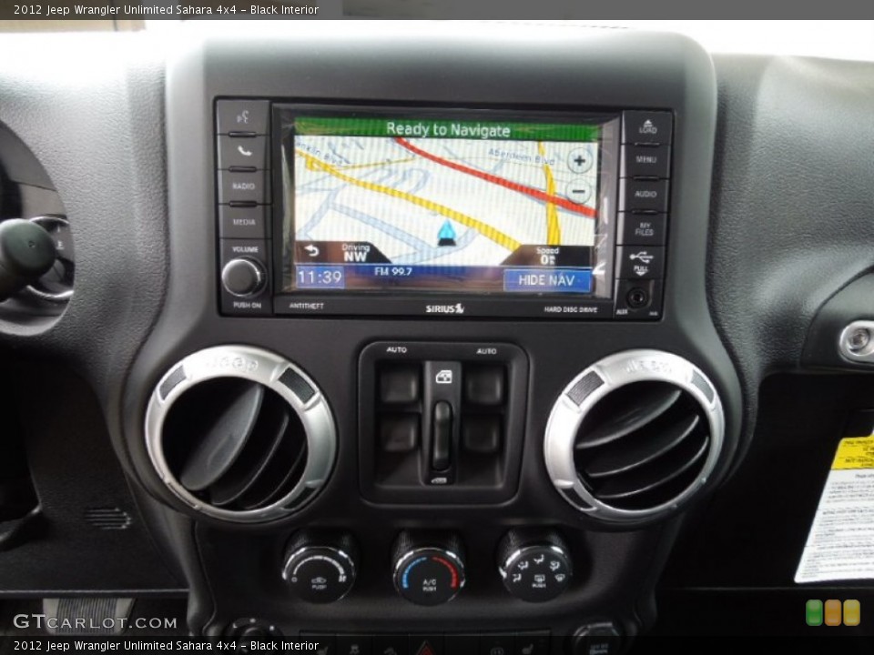 Black Interior Navigation for the 2012 Jeep Wrangler Unlimited Sahara 4x4 #62151600