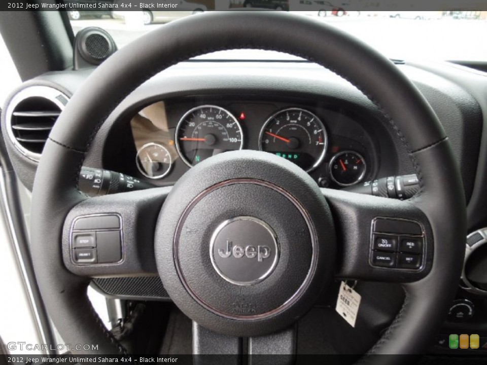 Black Interior Steering Wheel for the 2012 Jeep Wrangler Unlimited Sahara 4x4 #62151606