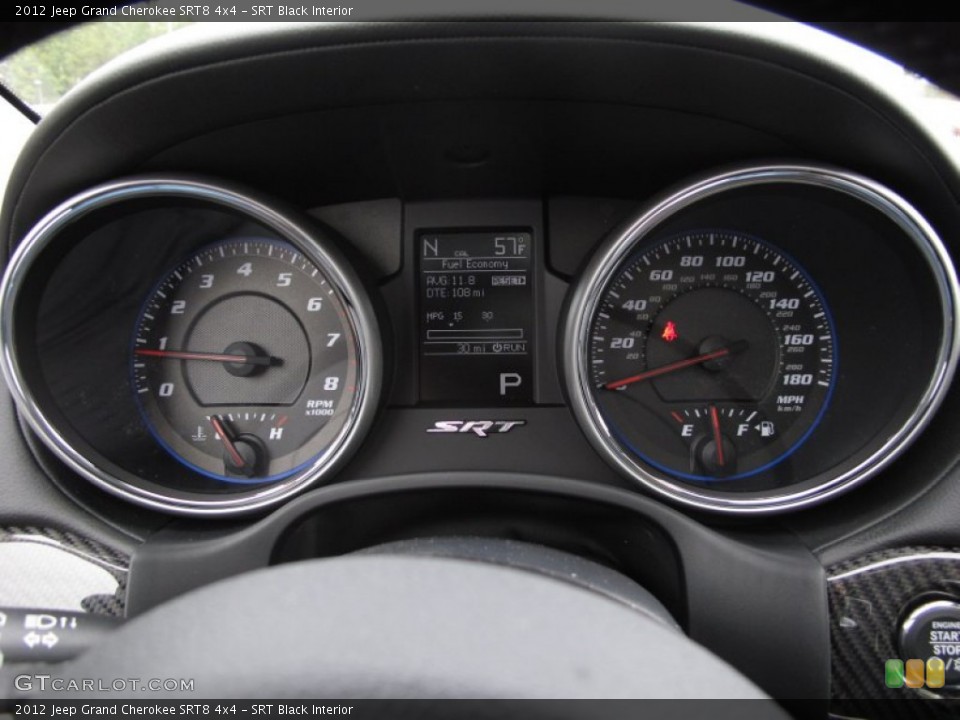 SRT Black Interior Gauges for the 2012 Jeep Grand Cherokee SRT8 4x4 #62152599