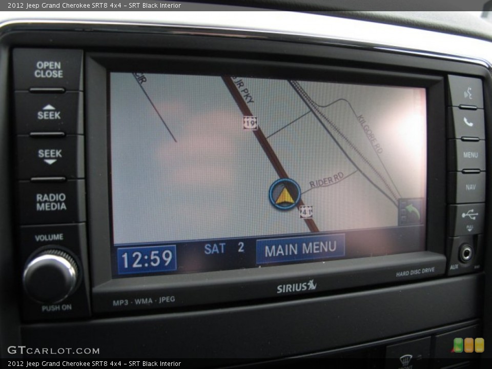 SRT Black Interior Navigation for the 2012 Jeep Grand Cherokee SRT8 4x4 #62152605