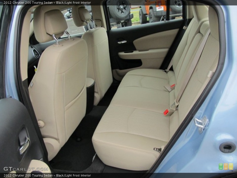 Black/Light Frost Interior Rear Seat for the 2012 Chrysler 200 Touring Sedan #62152809