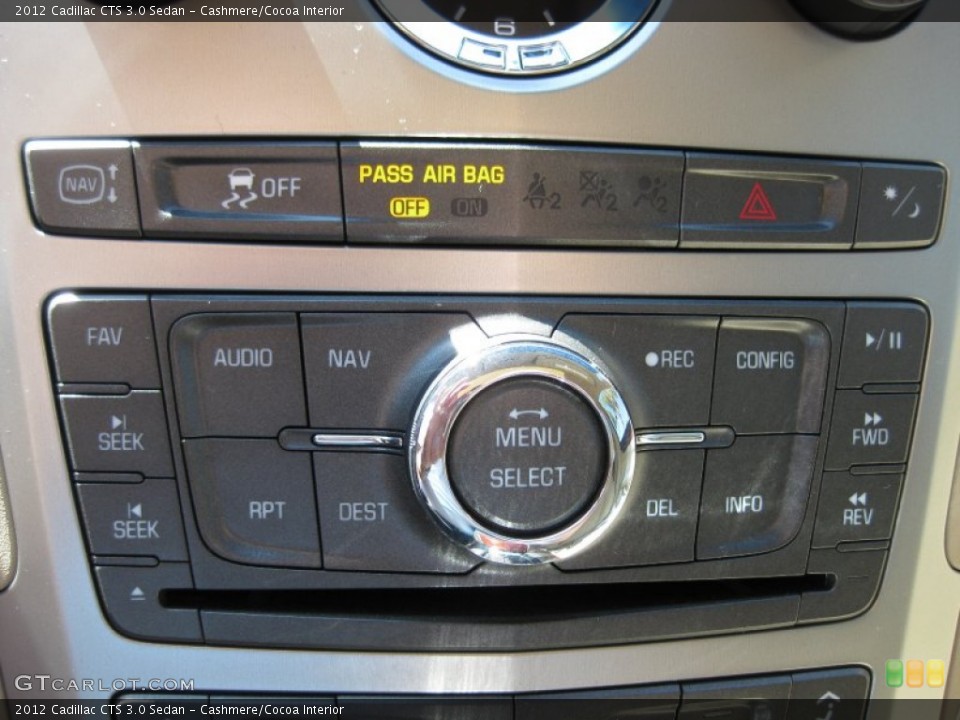 Cashmere/Cocoa Interior Controls for the 2012 Cadillac CTS 3.0 Sedan #62158194