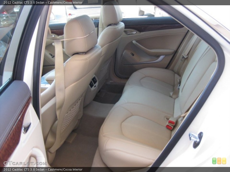 Cashmere/Cocoa Interior Rear Seat for the 2012 Cadillac CTS 3.0 Sedan #62158215