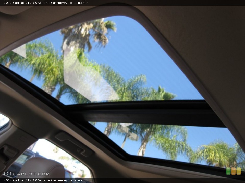 Cashmere/Cocoa Interior Sunroof for the 2012 Cadillac CTS 3.0 Sedan #62158221