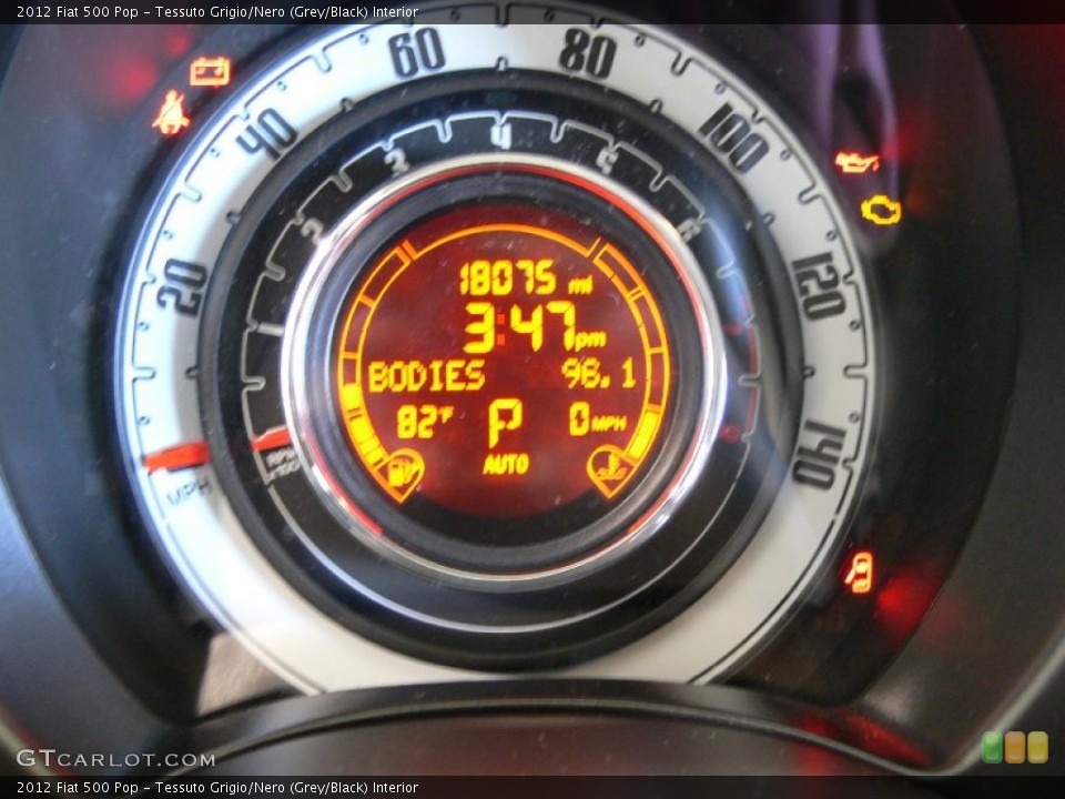Tessuto Grigio/Nero (Grey/Black) Interior Gauges for the 2012 Fiat 500 Pop #62161584