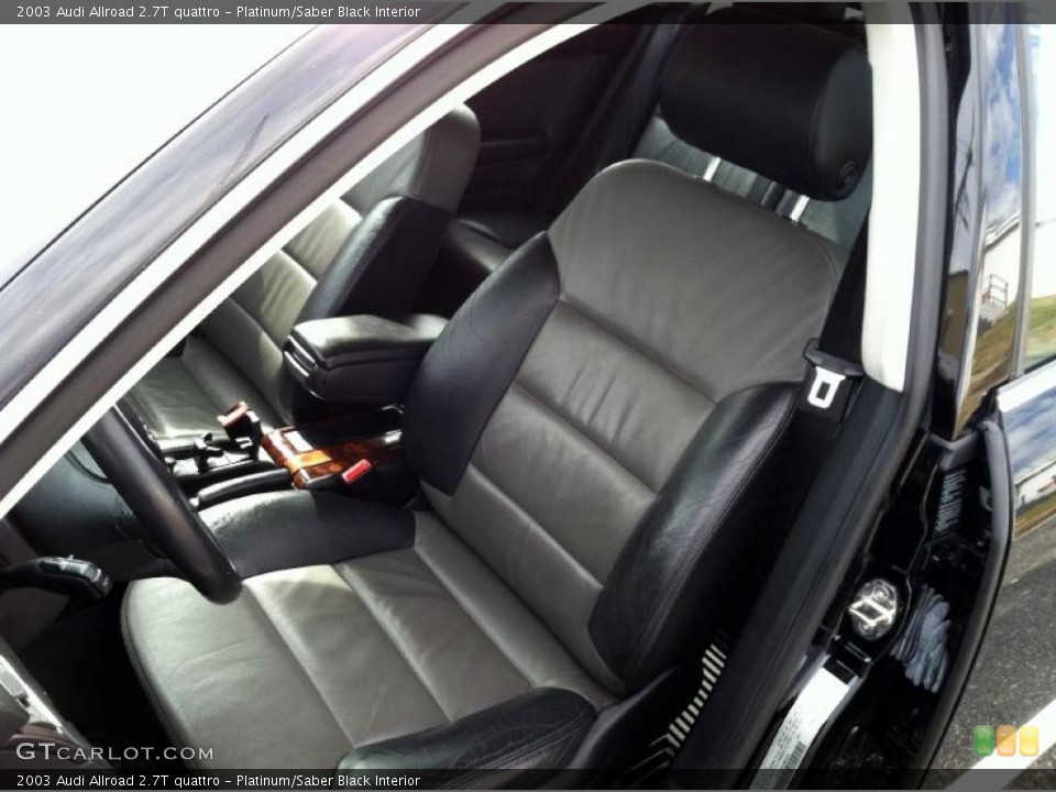 Platinum/Saber Black Interior Front Seat for the 2003 Audi Allroad 2.7T quattro #62165764