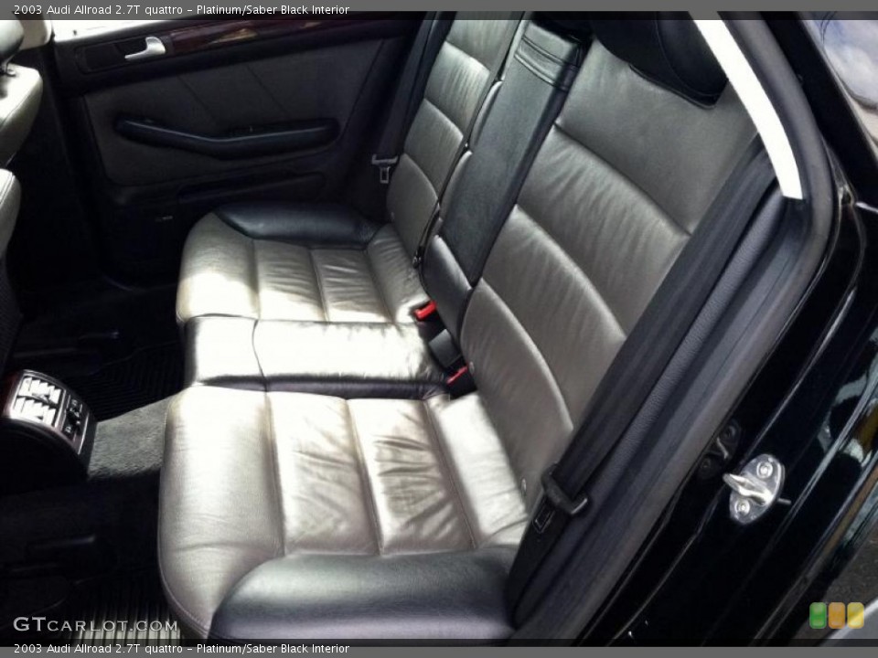 Platinum/Saber Black Interior Rear Seat for the 2003 Audi Allroad 2.7T quattro #62165809